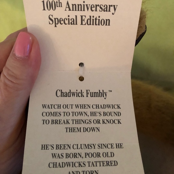 DanDee 100th Anniversary of the Teddy Bear. Chadwick Fumbly. 13” NWT not… - Picture 8 of 9